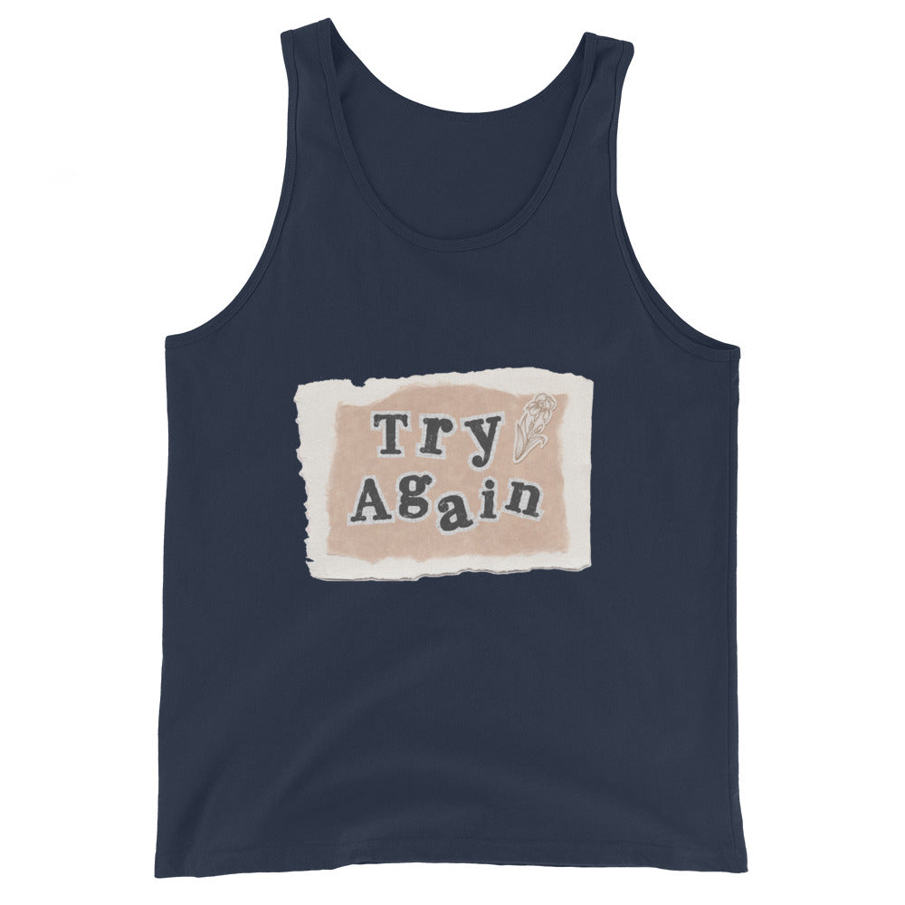 Retry Men's Tank Top - Left Placement product image 2 in Black, size S, with front view and left placement.