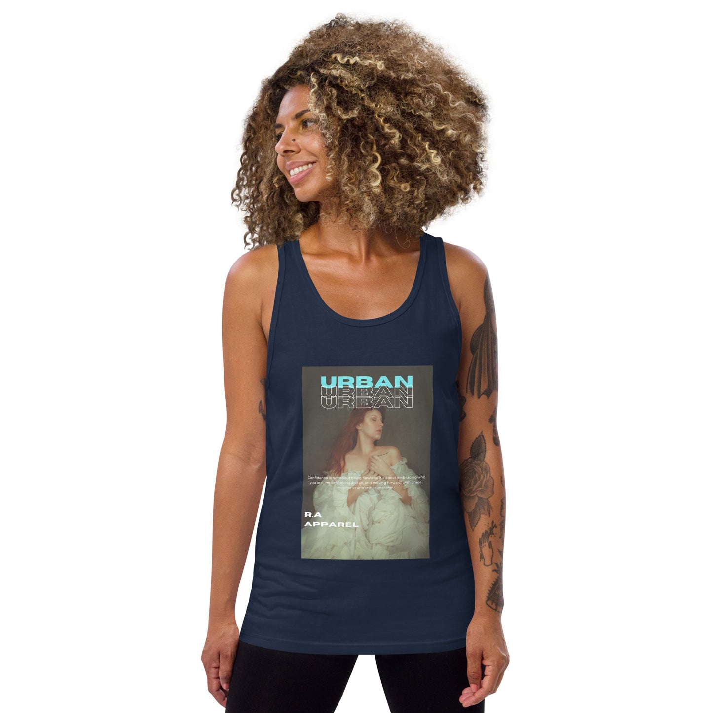 Urban Men's Tank Top - Left Placement 26 image 10: Navy version, size L with front view of the Urban range.