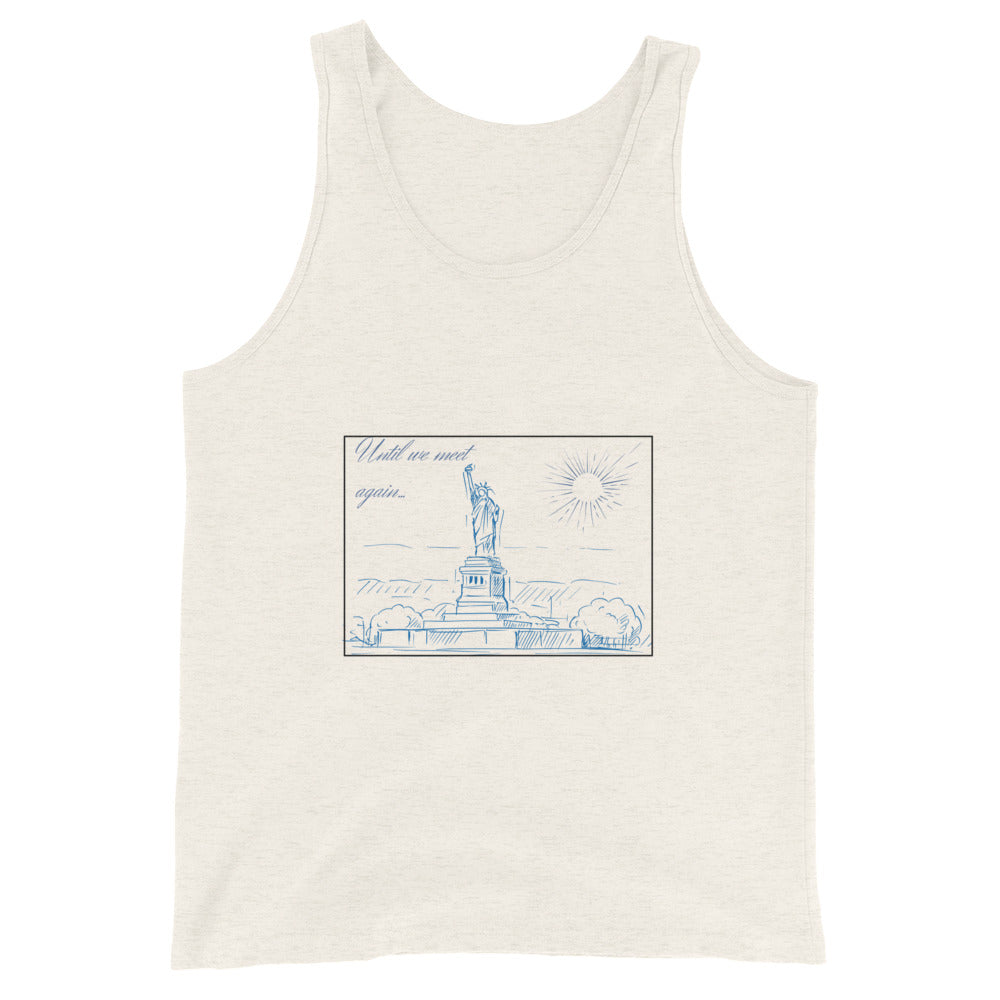 Farewell Bloom Men's Tank Top - Left Placement by R.A. Apparel, image 5, front view, Black, size XL, left placement.