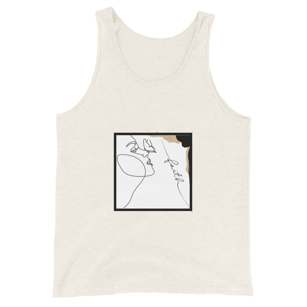 Faithline Men's Tank Top - Left Placement product image 5 in Black, size XL, with front view and left placement.