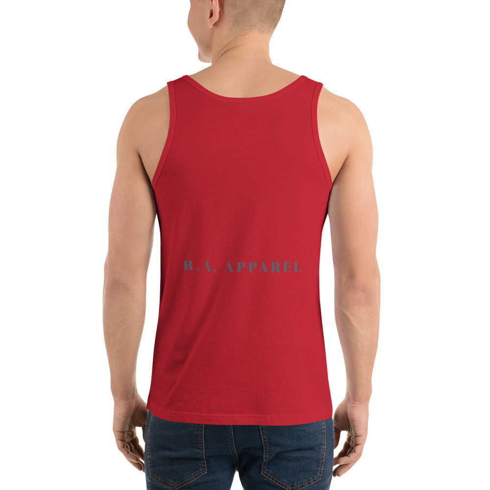 Mood Diary Men's Tank Top - Left Placement image 10 in Navy, size XL, showing back view for the My Daily Moods design.