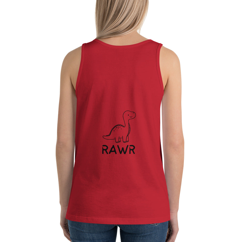 Wild Call Men's Tank Top - Left Placement 39 product image 8 in Red, size S, with back view and left placement.