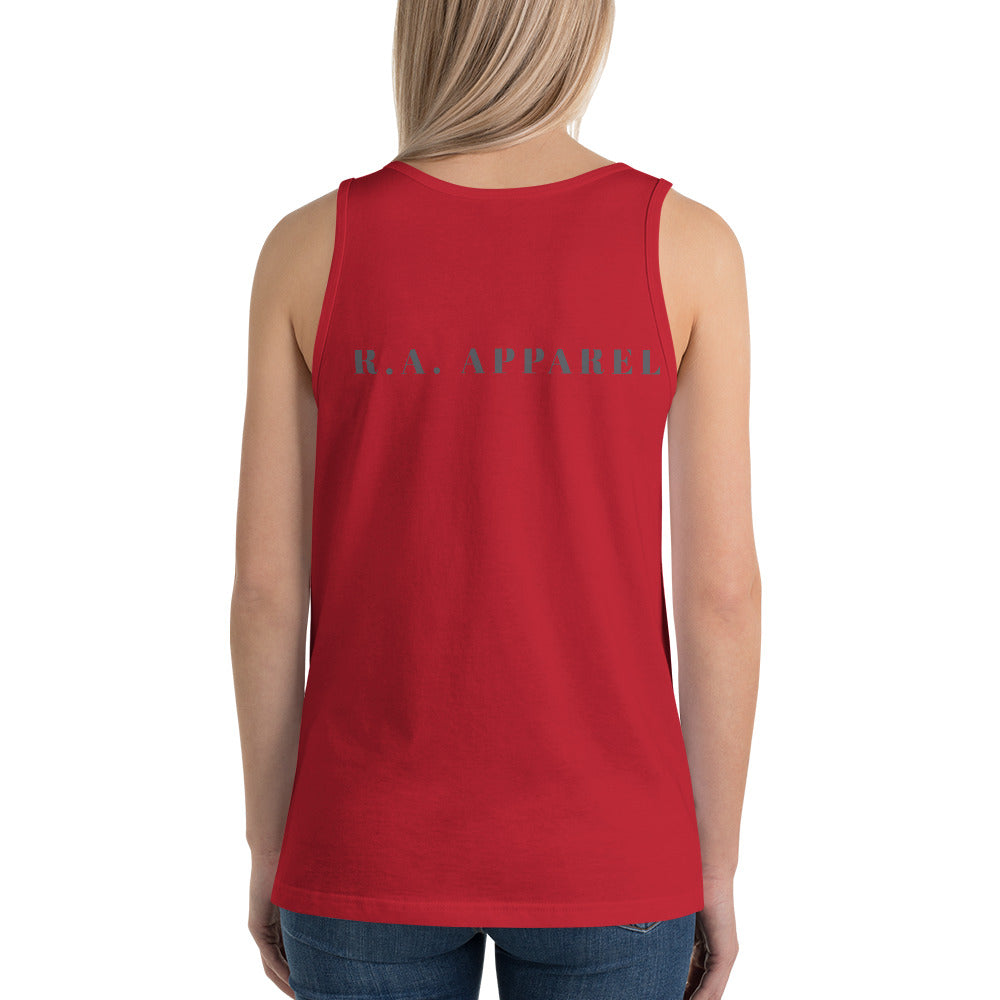 Marsborne Men's Tank Top - Left Placement image 8 in Navy, size S, showing back view for the Aries design.