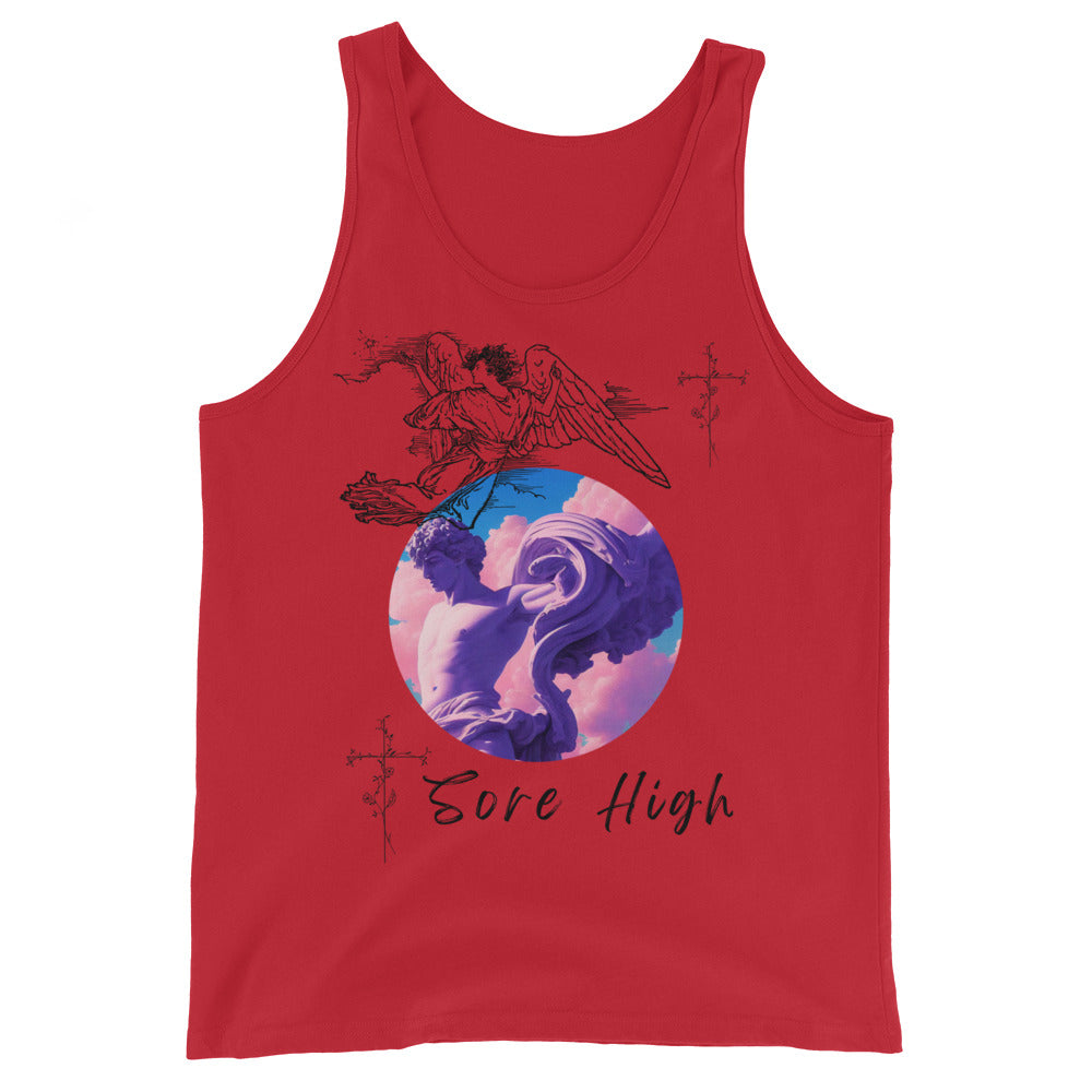 Skyborne Men's Tank Top - Left Placement by R.A. Apparel, image 3, front view, Black, size M, left placement.