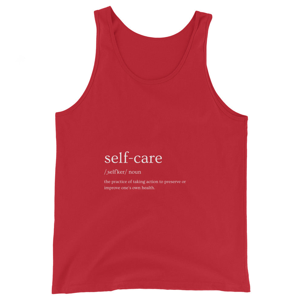 Self Ritual Men's Tank Top - Left Placement product image 3 in Black, size M, with front view and left placement.