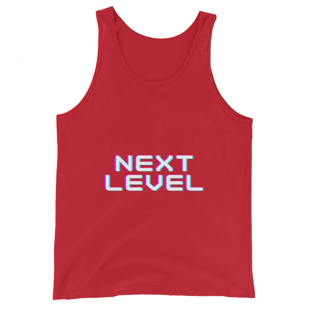 Ascender Tank Top - Left Placement image 3 in Black, size M, showing front view for the Next Level design.