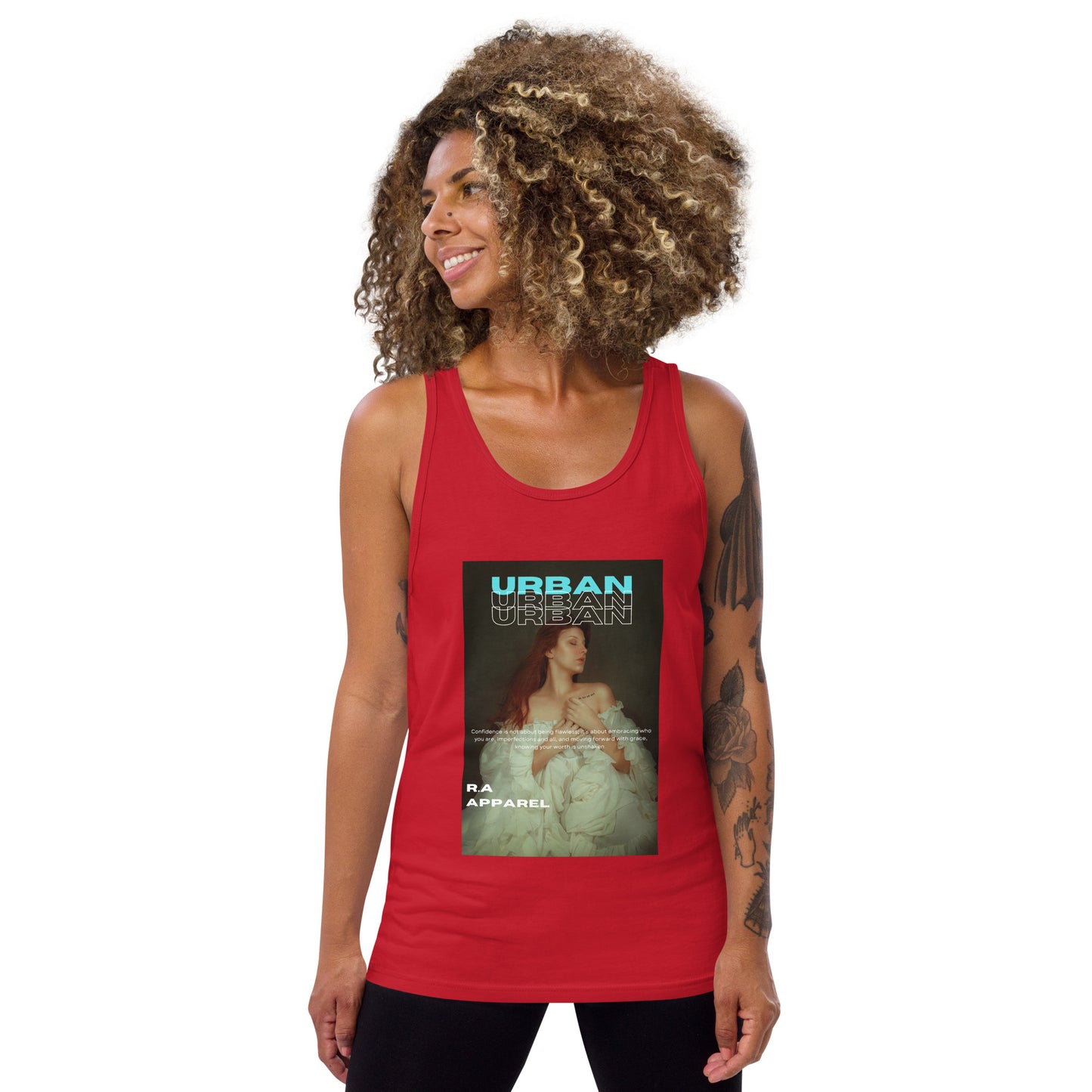 Urban Men's Tank Top - Left Placement 26 image 13: Red version, size XS with front view of the Urban range.