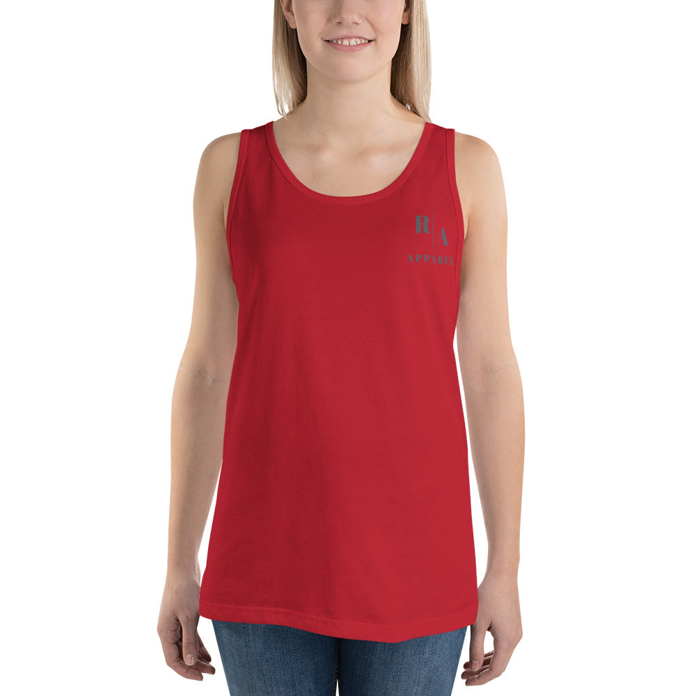 Wild Call Men's Tank Top - Left Placement 39 image 7: Red version, size XS with front view of the Rawr range.