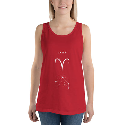Marsborne Men's Tank Top - Left Placement image 7: Navy version, size XS with front view of the Aries range.