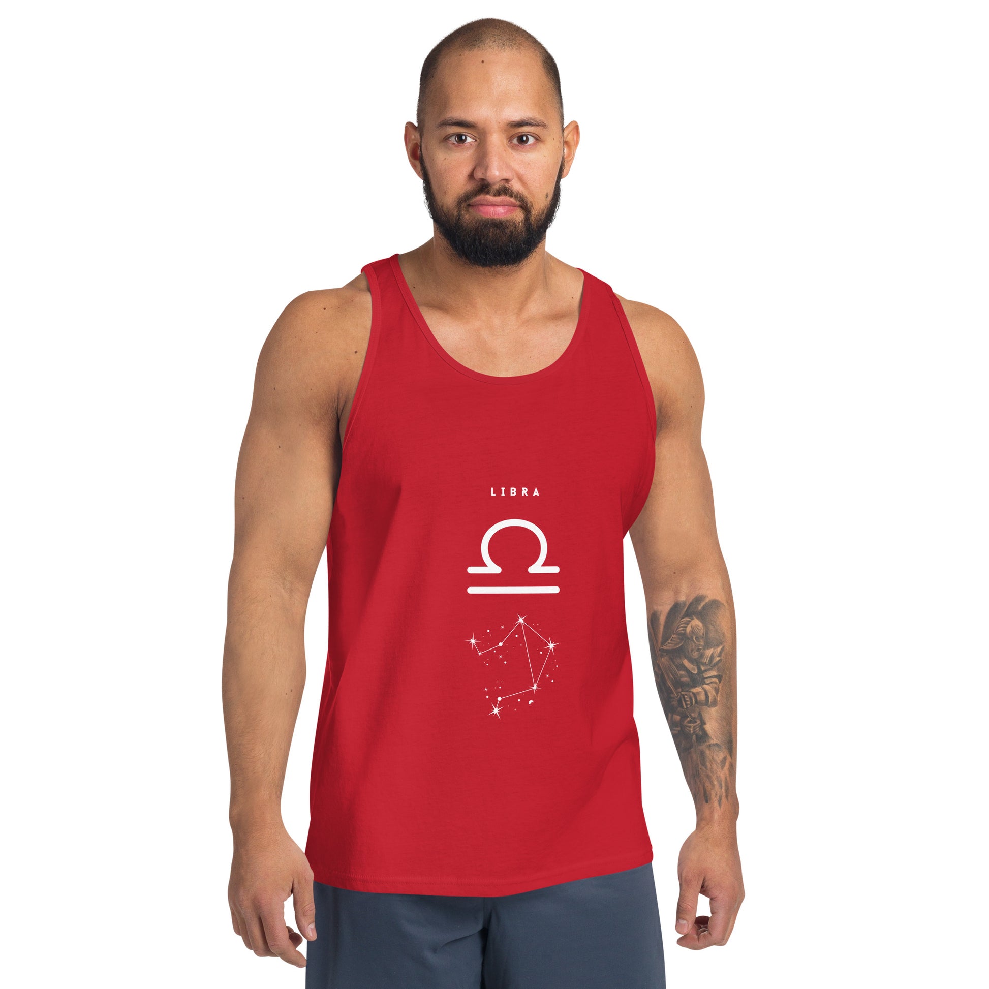 Balance Court Men's Tank Top - Left Placement product image 9 in Navy, size M, with front view and left placement.
