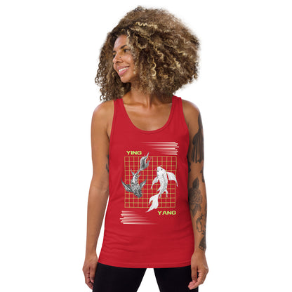 Equinoxe Tank Top image 7: Navy version, size M with front view of the Ying and Yang range.