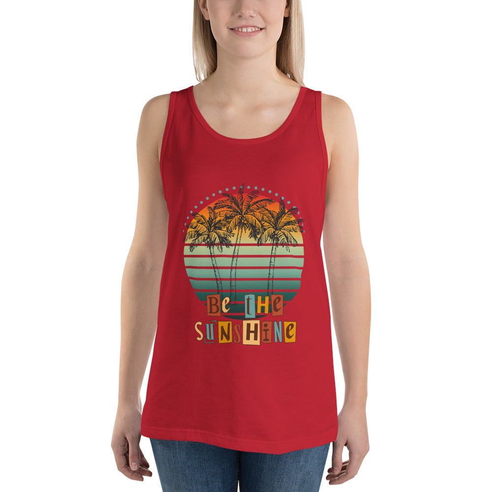 Solara Tank Top image 5 in Black, size 2XL, showing front view for the Be the Sunshine design.