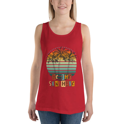 Solara Tank Top image 5 in Black, size 2XL, showing front view for the Be the Sunshine design.