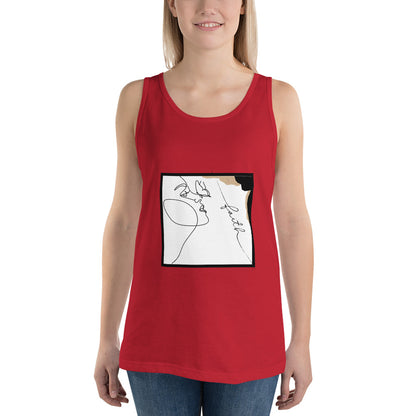 Faithline Men's Tank Top - Left Placement product image 10 in Navy, size L, with front view and left placement.