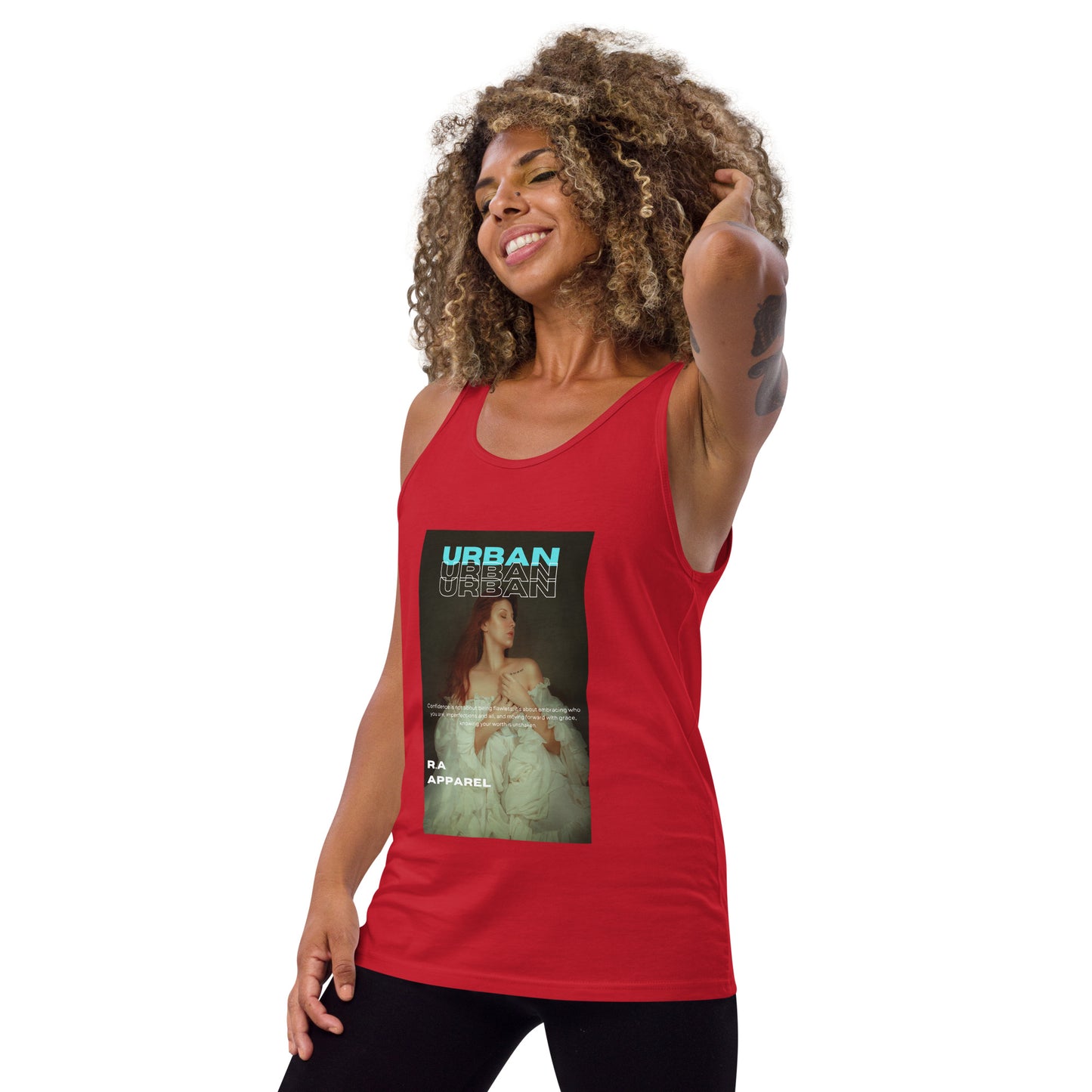 Urban Men's Tank Top - Left Placement 26 image 14: Red version, size S with front view, left-side angle of the Urban range.