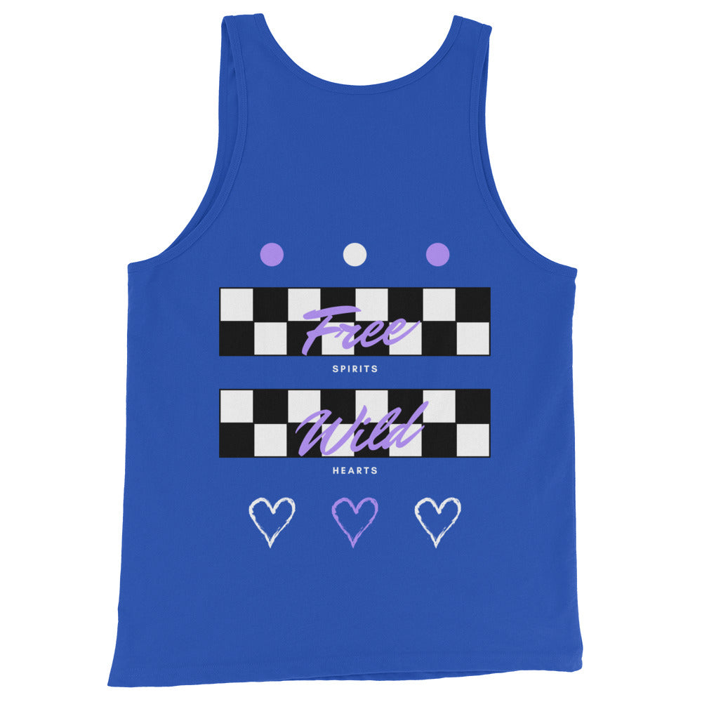 Freeborne Men's Tank Top - Left Placement by R.A. Apparel, image 5, back view, Black, size XL, left placement.
