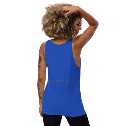 Stillwater Men's Tank Top - Left Placement product image 6 in Black, size 2XL, with back view and left placement.