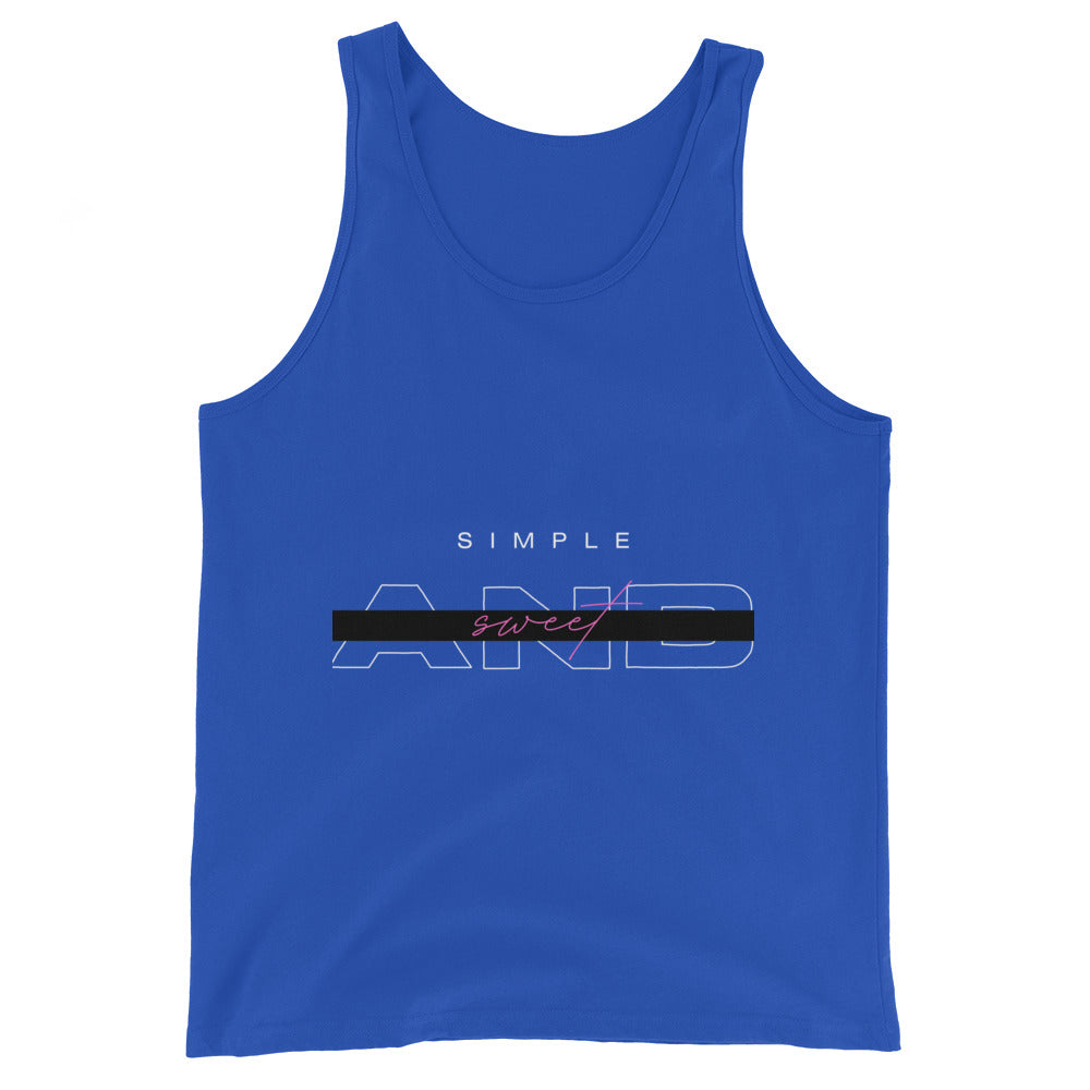 Sweet Minimal Men's Tank Top - Left Placement by R.A. Apparel, image 5, front view, Black, size XL, left placement.