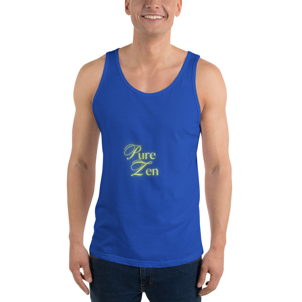 Zenline Men's Tank Top - Left Placement image 5 in Black, size XL, showing front view for the Pure Zen design.