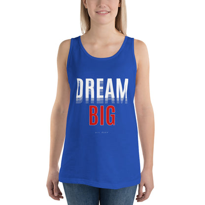 Skyline Dream Men's Tank Top - Left Placement image 5 in Black, size XL, showing front view for the Dream Big design.