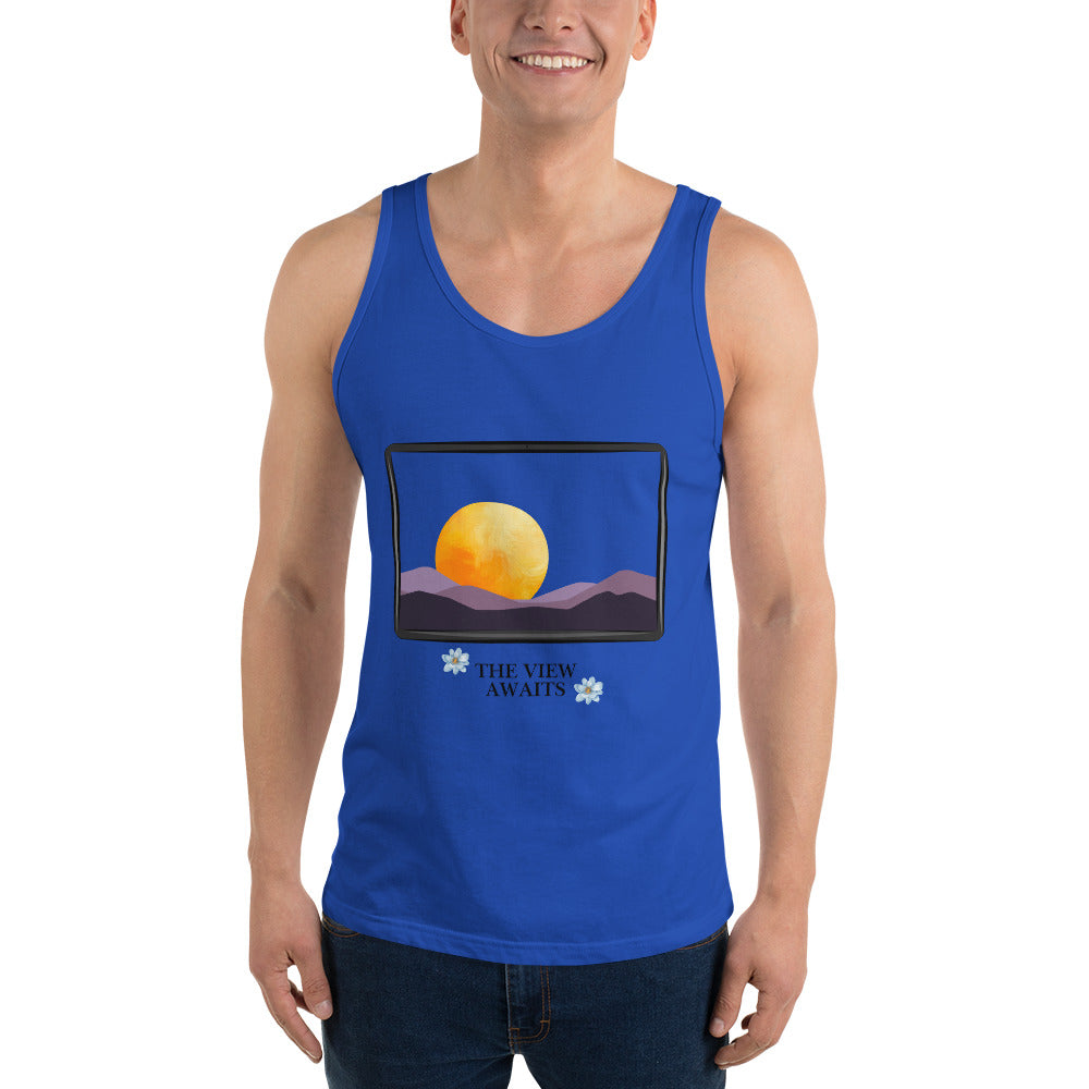 Avenor Tank Top product image 7 in Navy, size M, with front view and design placement.