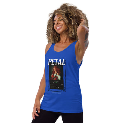 Petaline Tank Top product image 11 in Red, size S, with front view, left-side angle and design placement.