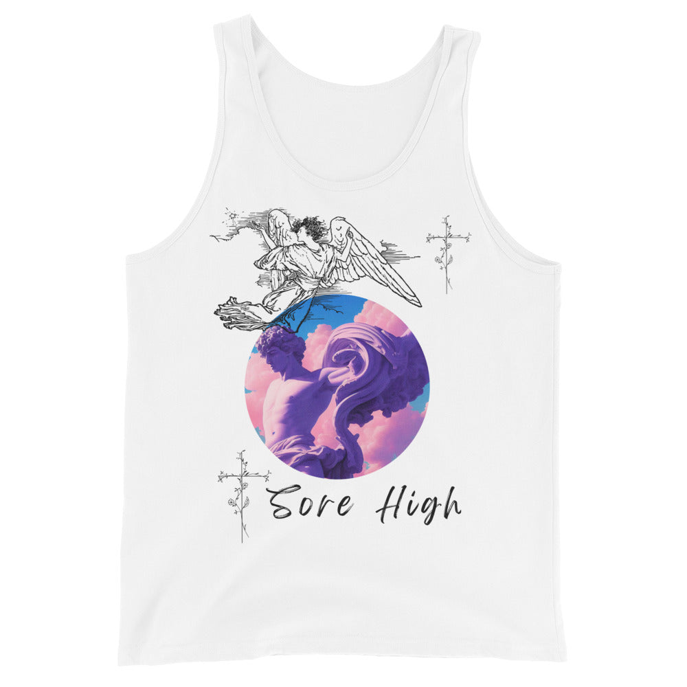 Skyborne Men's Tank Top - Left Placement by R.A. Apparel, image 7, front view, Navy, size XS, left placement.