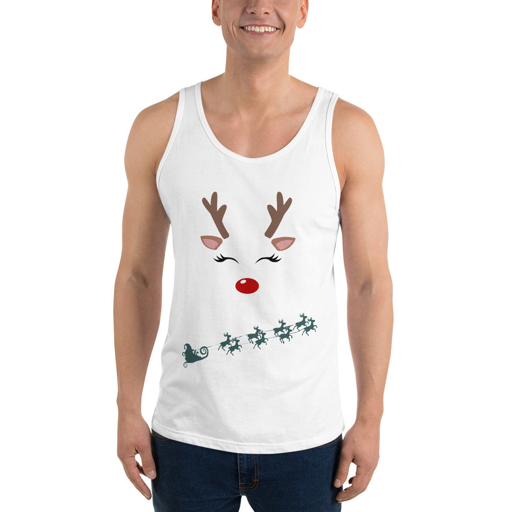 Northern Run Men's Tank Top - Left Placement product image 6 in Navy, size 2XL, with front view and left placement.