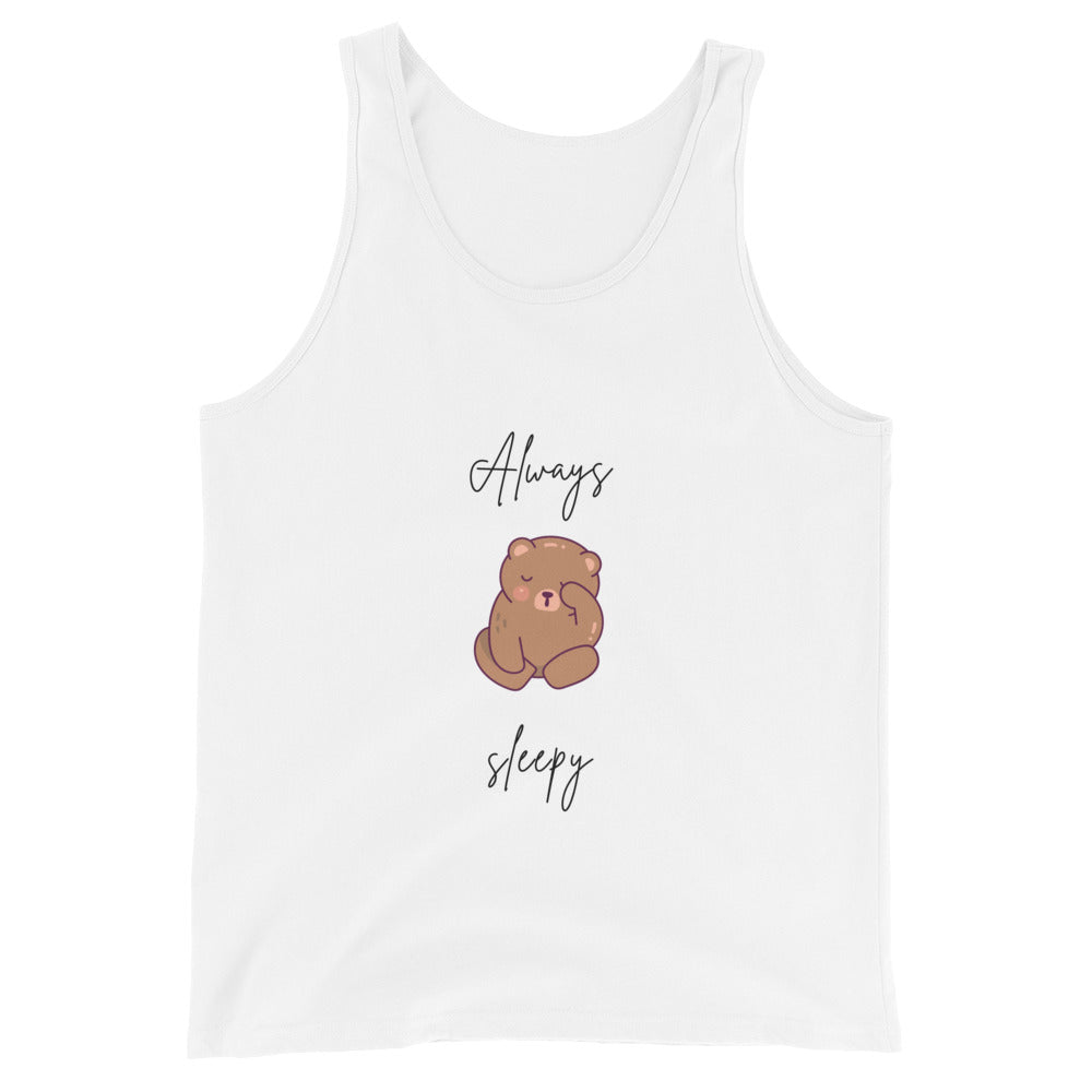 Nightcall Men's Tank Top - Left Placement image 8 in Navy, size S, showing front view for the Always Sleepy design.