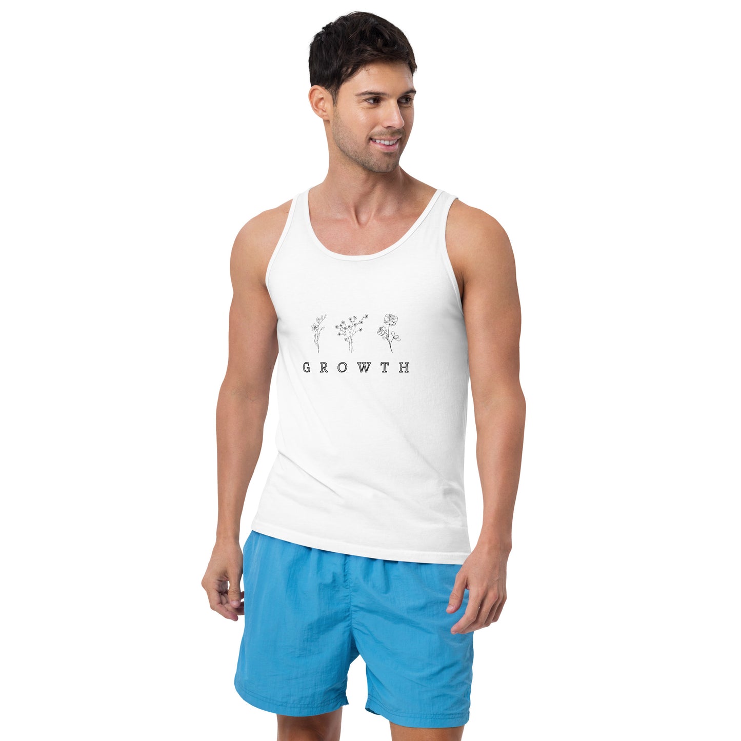 Growthline Men's Tank Top - Left Placement product image 11 in Red, size XS, with front view and left placement.