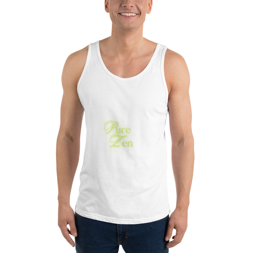 Zenline Men's Tank Top - Left Placement image 11 in Navy, size XL, showing front view for the Pure Zen design.