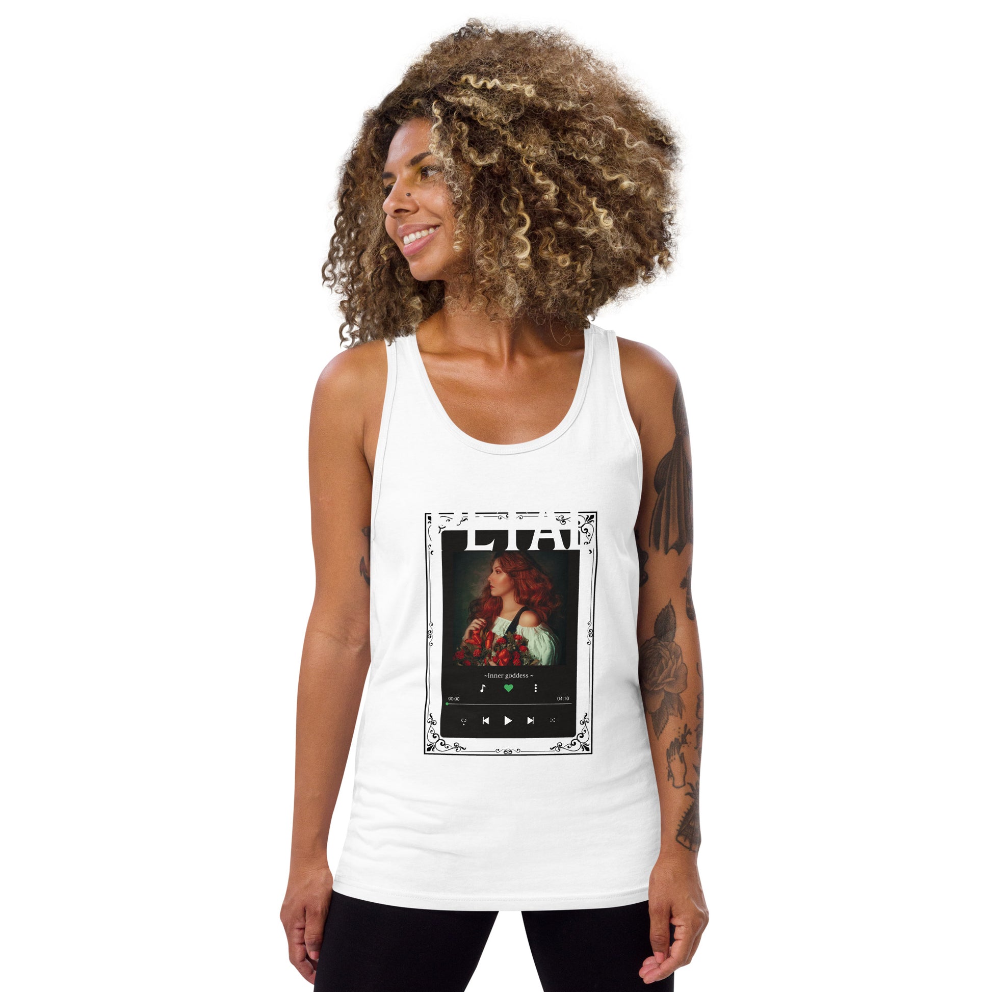 Petaline Tank Top image 16 in True Royal, size S, showing front view for the Petal design.