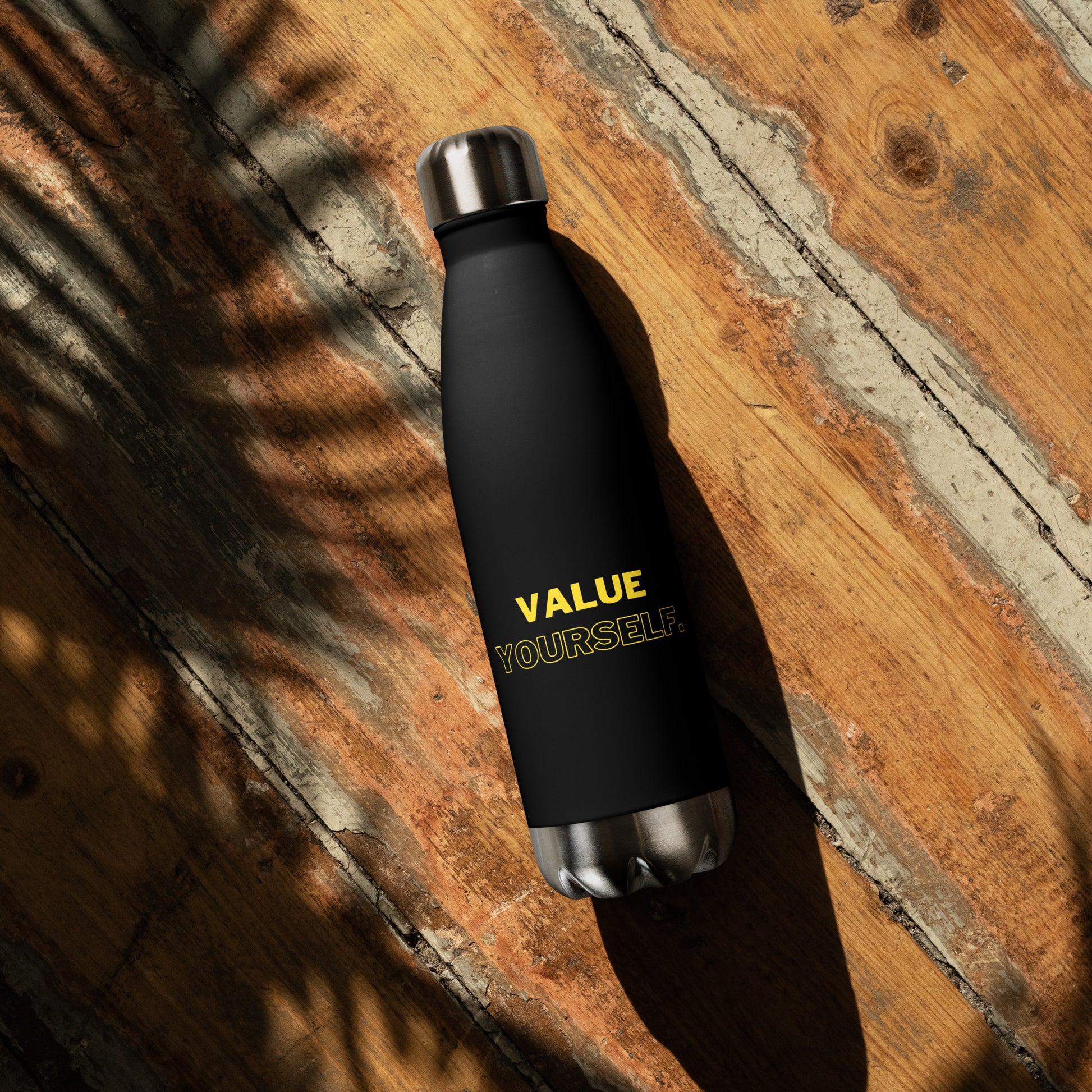 Self Worth Water Bottle front view