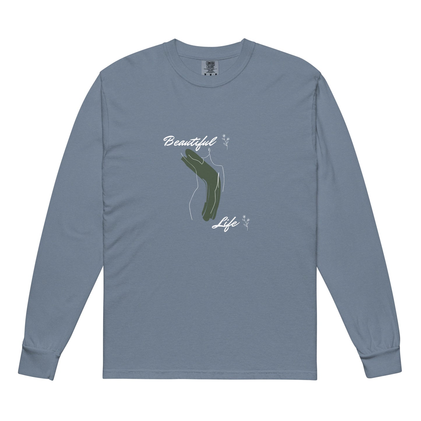 Bellevie Men's Long Sleeve Shirt - Left Placement product image 3 in Black, size L, with front view and left placement.