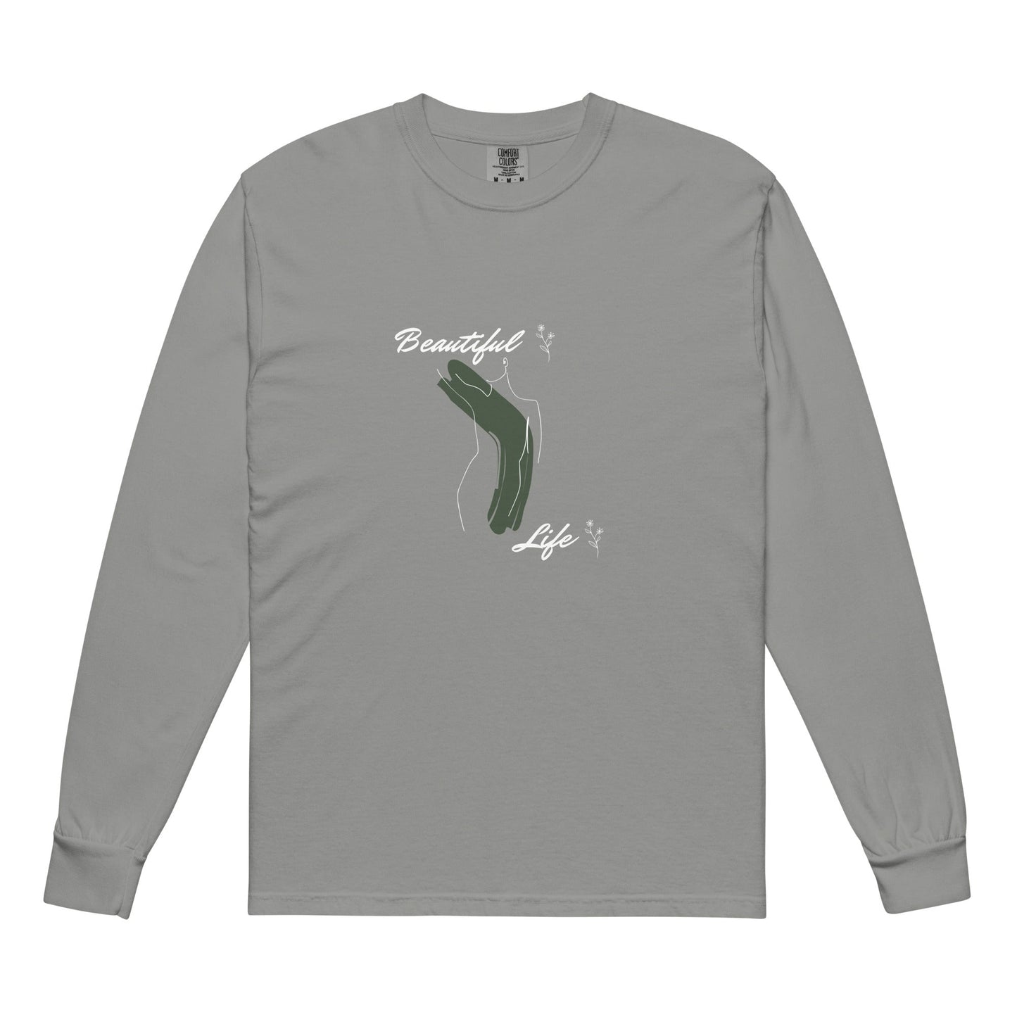 Bellevie Men's Long Sleeve Shirt - Left Placement product image 4 in Black, size XL, with front view and left placement.