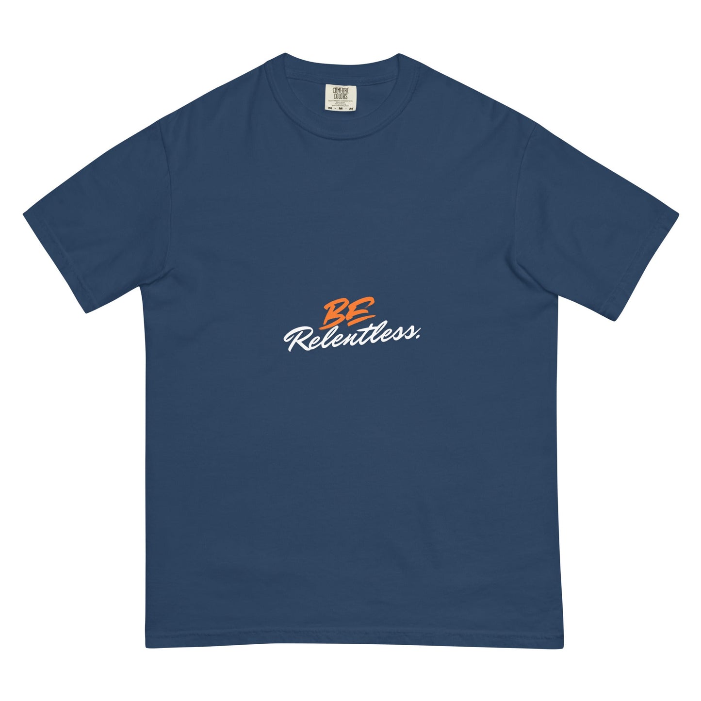 Relentless Men's T-Shirt - Left Placement image 3 in Black, size L, showing front view for the Be Relentless design.