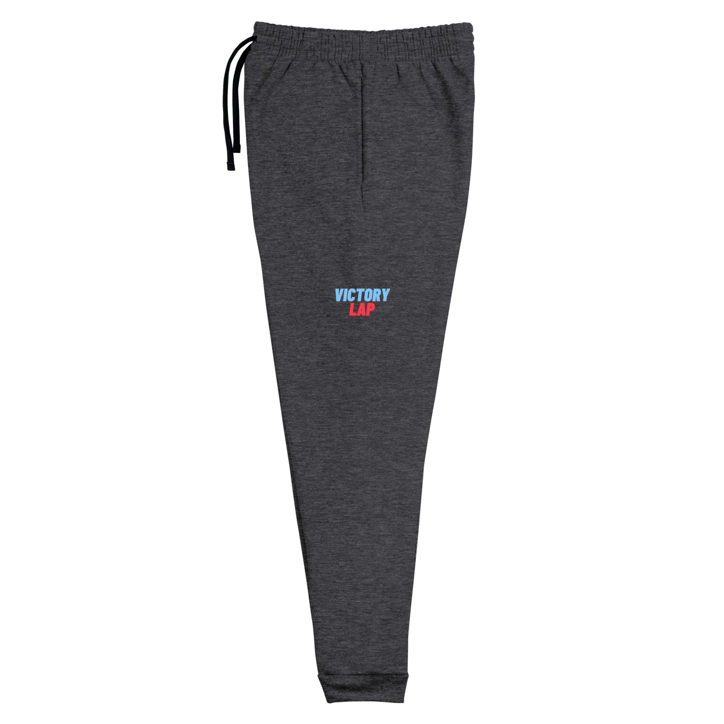 Image 3 of J. Navy Lap of Honour Joggers - Left Placement, size L, with Victory Lap artwork visible in left-side angle.