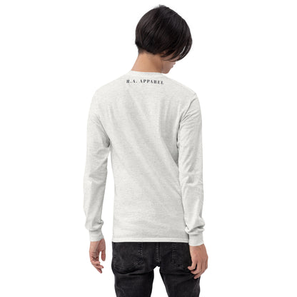 Solara Long Sleeve Shirt by R.A. Apparel, image 80, back view, selected colour, design placement.