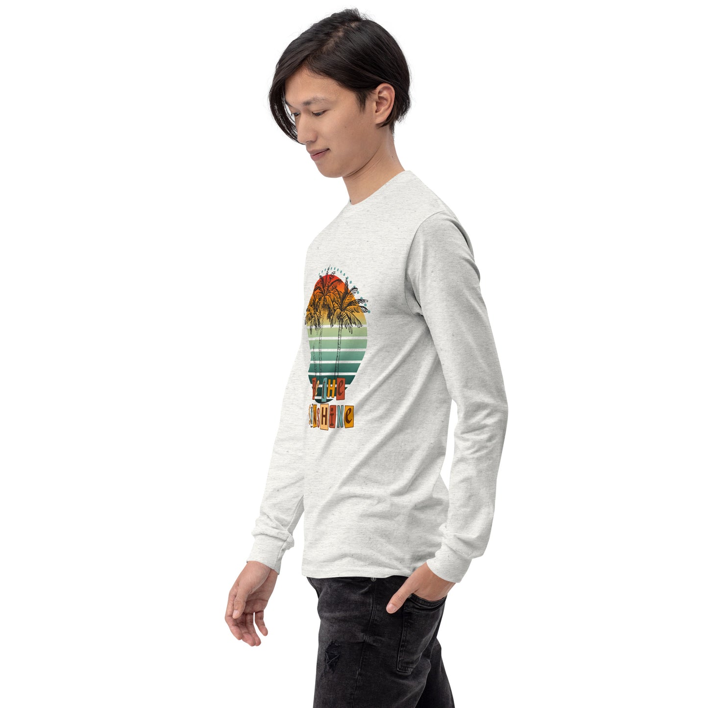 Solara Long Sleeve Shirt image 82 in selected colour, showing front view, left-side angle for the Be the Sunshine design.