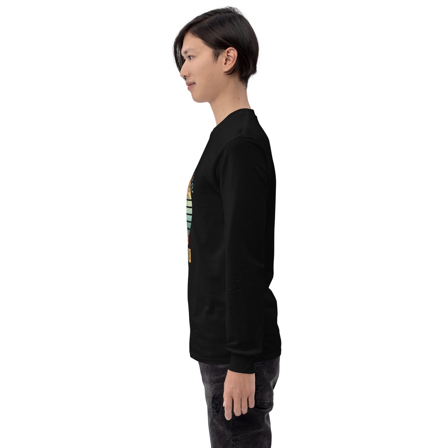 Solara Long Sleeve Shirt image 3: Black version, size L with left-side angle of the Be the Sunshine range.