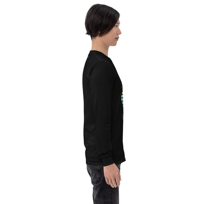 Solara Long Sleeve Shirt image 5 in Black, size 2XL, showing right-side angle for the Be the Sunshine design.