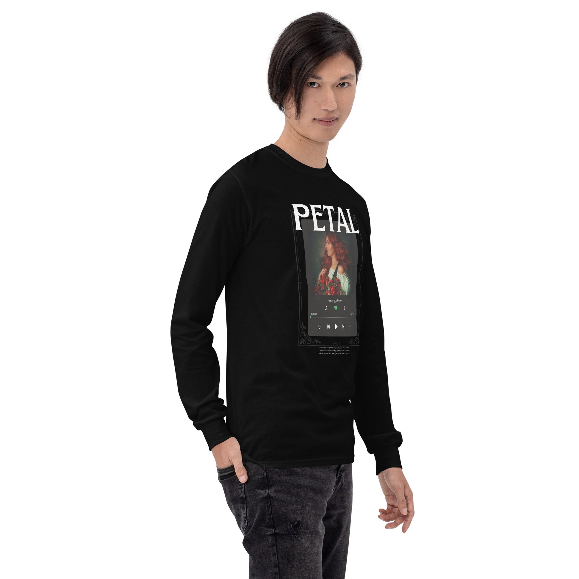 Petaline Long Sleeve Shirt image 1: Black version, size S with front view, right-side angle of the Petal range.
