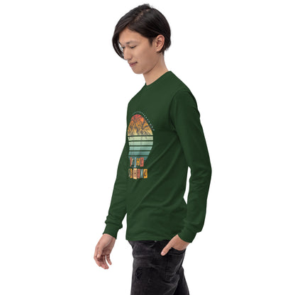 Solara Long Sleeve Shirt image 22 in Red, size M, showing front view, left-side angle for the Be the Sunshine design.
