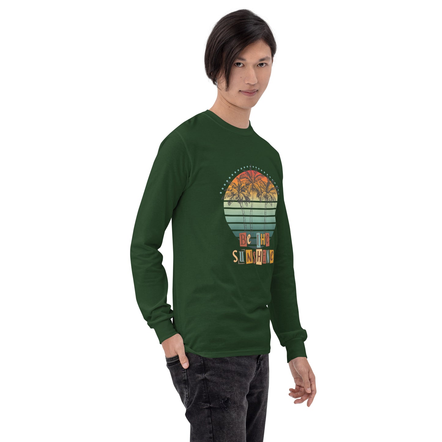 Solara Long Sleeve Shirt product image 24 in Red, size XL, with front view, right-side angle and design placement.