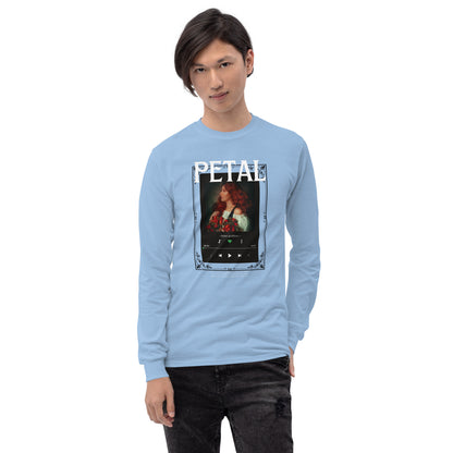 Petaline Long Sleeve Shirt by R.A. Apparel, image 61, front view, Light Pink, size S, design placement.