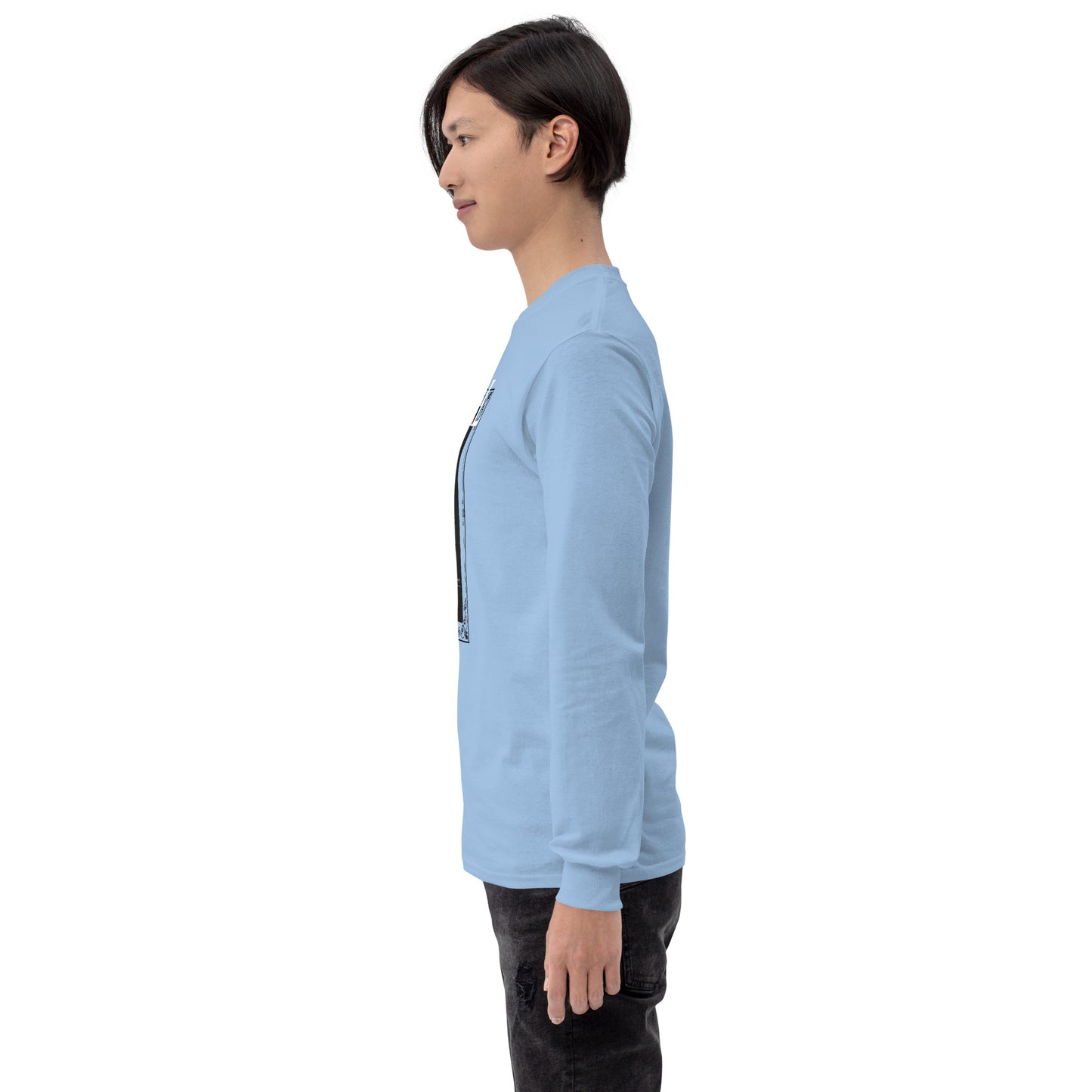 Image 63 of Light Pink Petaline Long Sleeve Shirt, size L, with Petal artwork visible in left-side angle.