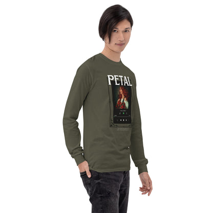 Image 42 of Irish Green Petaline Long Sleeve Shirt, size M, with Petal artwork visible in front view, right-side angle.