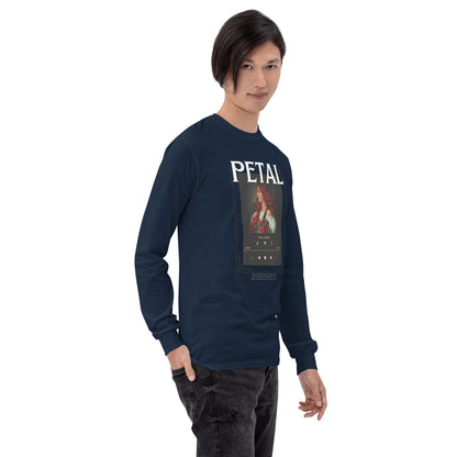 Image 12 of Maroon Petaline Long Sleeve Shirt, size M, with Petal artwork visible in front view, right-side angle.