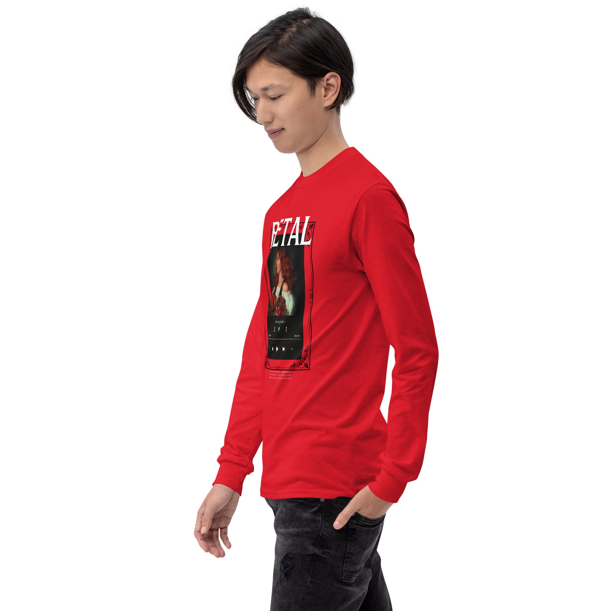 Petaline Long Sleeve Shirt product image 28 in Royal, size L, with front view, left-side angle and design placement.
