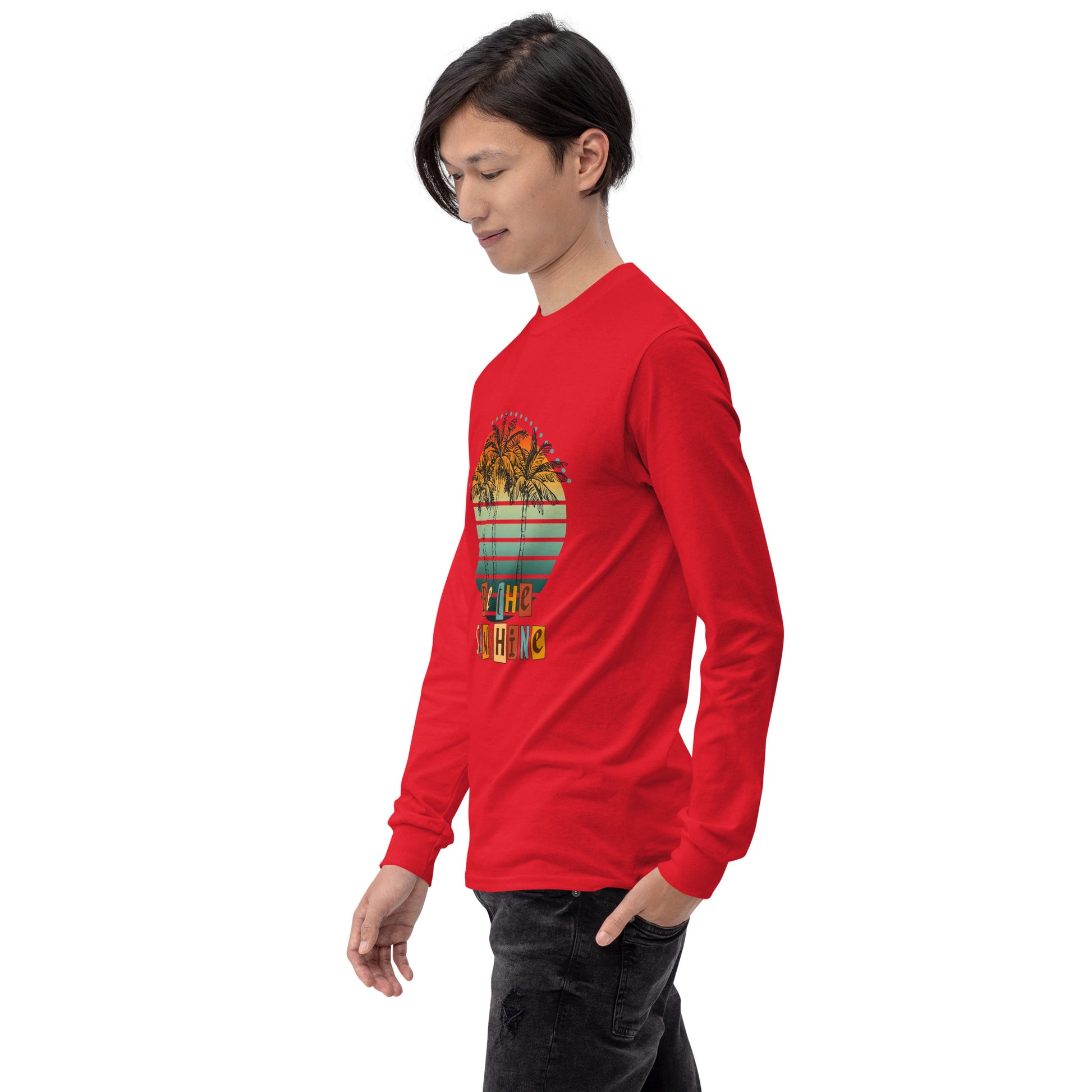Solara Long Sleeve Shirt product image 28 in Royal, size L, with front view, left-side angle and design placement.